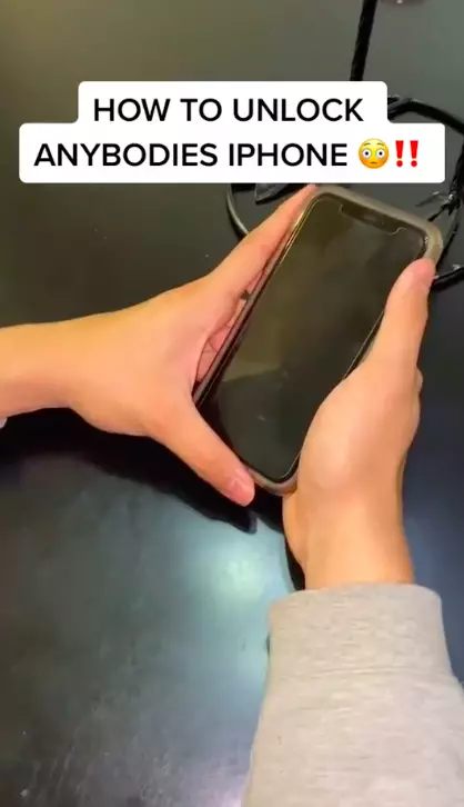 The user showed his friend how to unlock the phone (