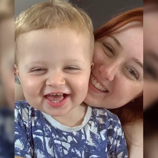 Leah and her 18-month-old son were shaken up by the ordeal (