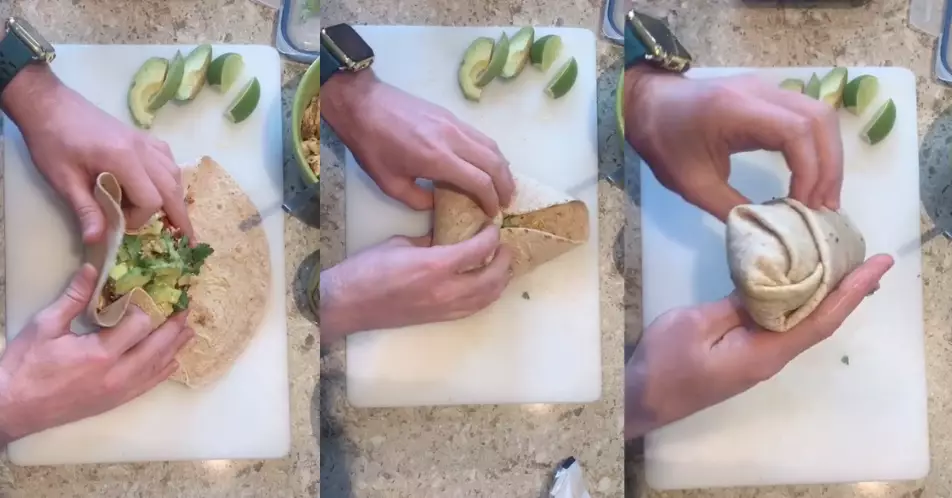 The user revealed exactly how to fold a burrito (