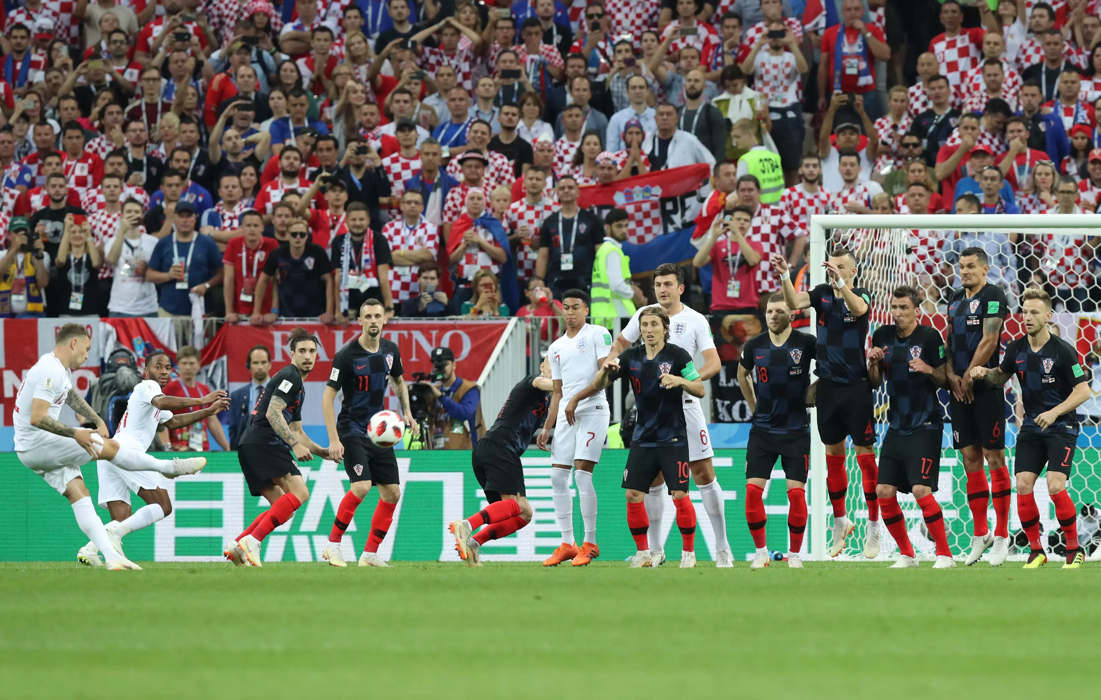 Kieran Tripper fired England into an early lead against Croatia in the 2018 World Cup before losing in extra-time