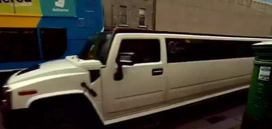 He had to get the limo to turn around to pick up his ticket.