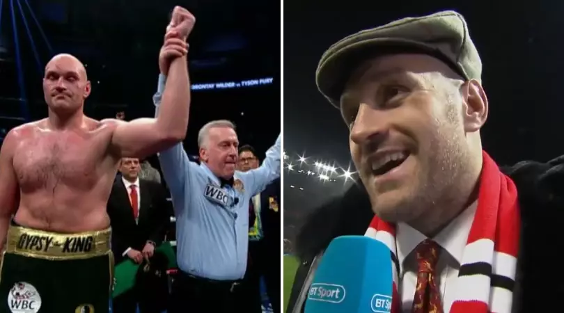 Tyson Fury Aims Funny Dig At Wilder Referee During Manchester United Clash