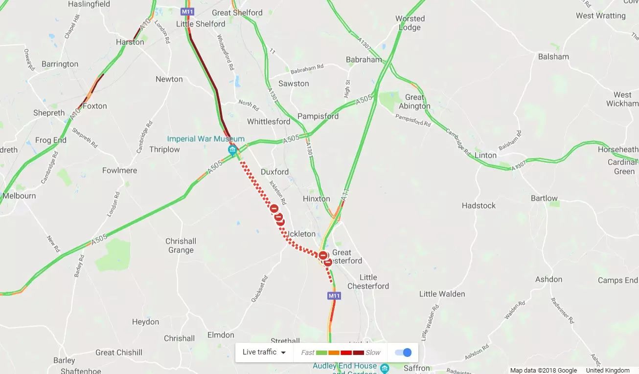 Current M11 Traffic.