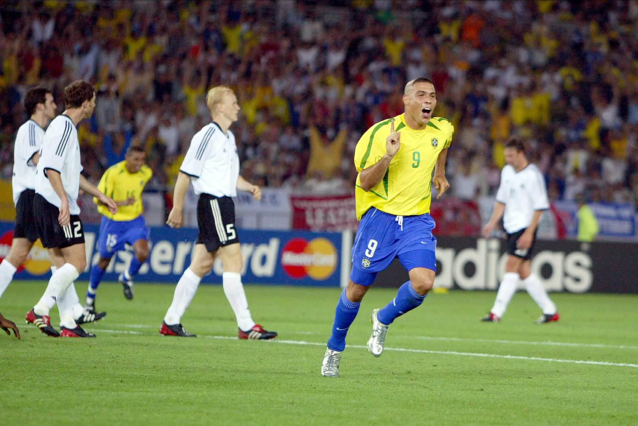 Ronaldo celebrates scoring in the World Cup final. Image: PA Images
