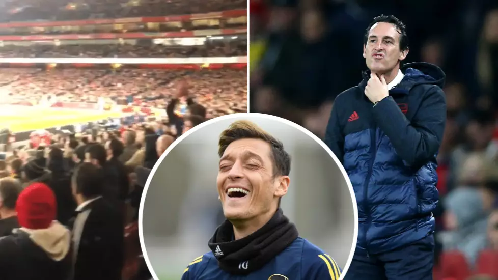 Arsenal Fans Loudly Sing About Mesut Ozil During 2-2 Draw With Crystal Palace