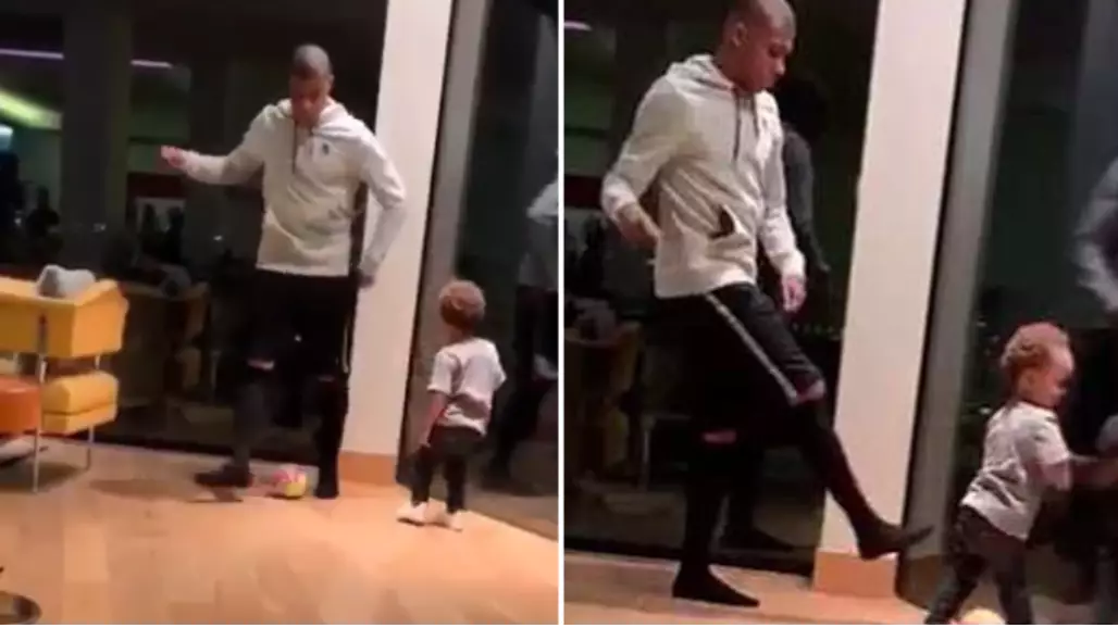 Kylian Mbappe Savagely Nutmegs His Two-Year Old Nephew