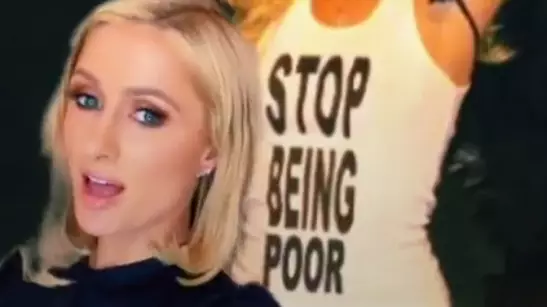 Paris Hilton Shares Truth Behind 'Stop Being Poor' Top