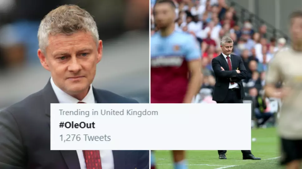 #OleOut Is Trending On Twitter As Manchester United Lose To West Ham United