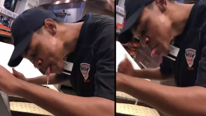 Restaurant Worker Arrested After Video Of Him Spitting On Customers' Pizza Goes Viral 