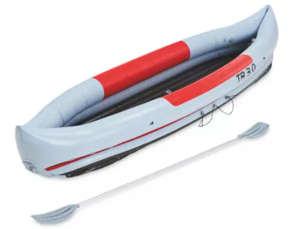 The kayak costs just £39.99 and comes in red or blue.