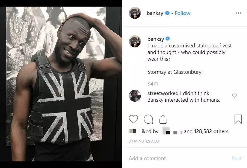 Banksy shared the news on his Instagram.