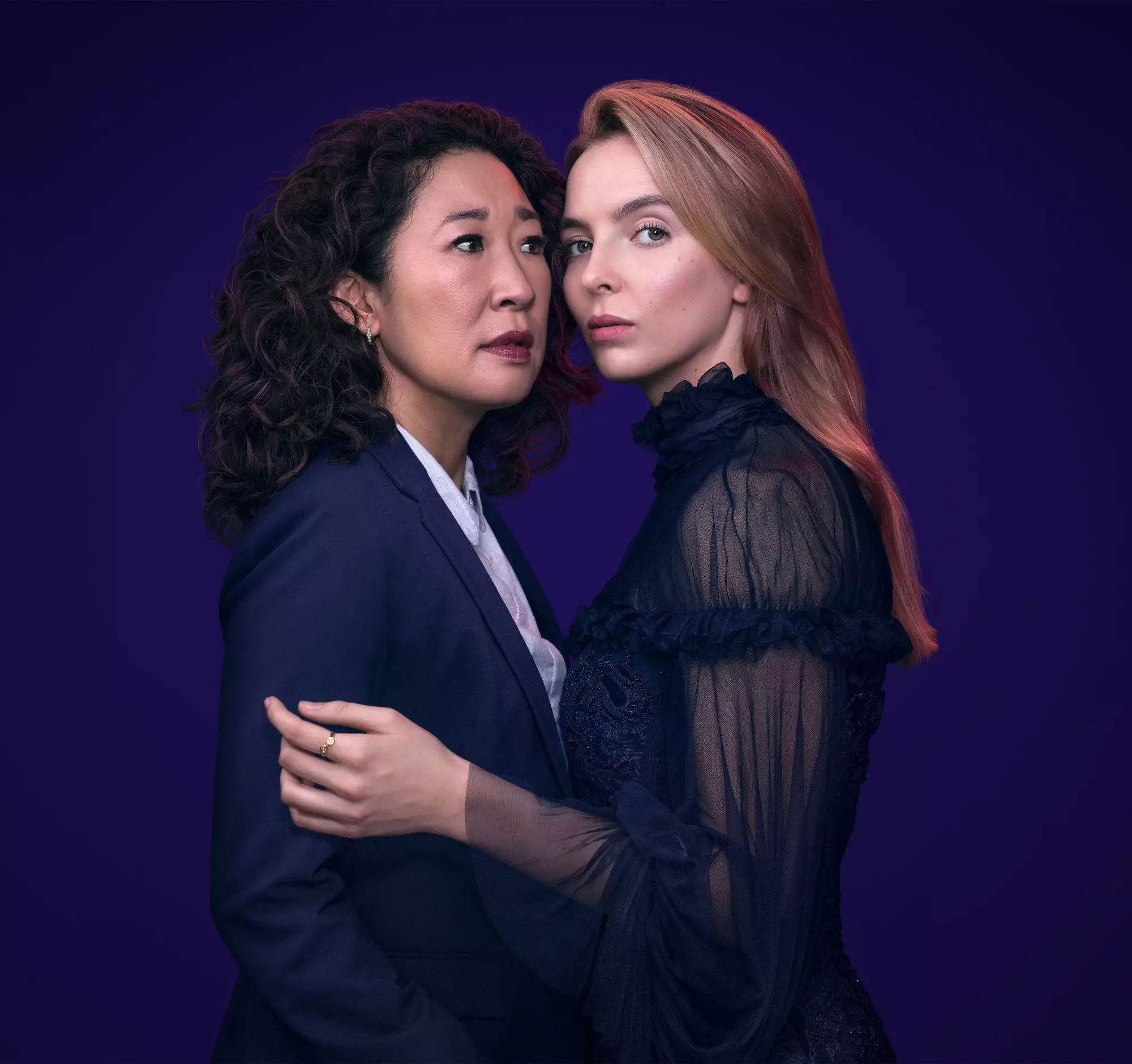 In the closing moments of Season 2 of Killing Eve Sandra Oh's character Eve Polastri (left) was shot by Villanelle (