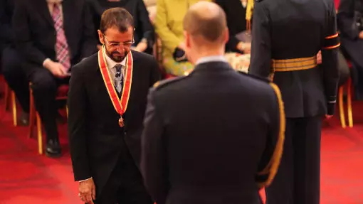 The Beatles' Drummer Ringo Starr Gets Knighted At Buckingham Palace