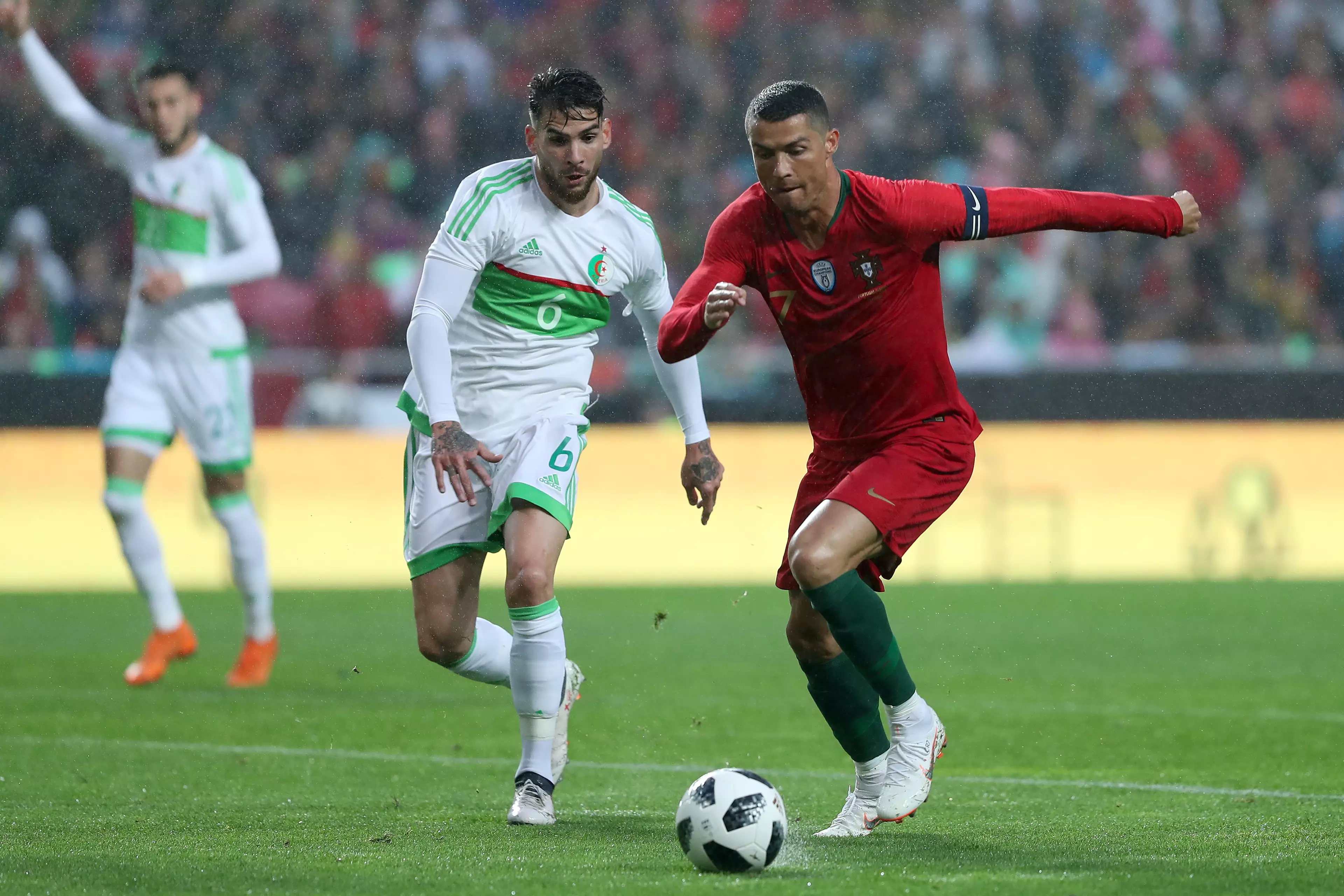 Ronaldo in action for Portugal. Image: PA