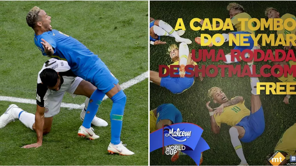 Bar In Rio Will Give Out Free Drinks Whenever Neymar Falls Against Serbia