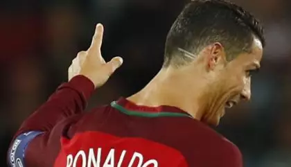 Cristiano Ronaldo Shaved Two Lines In His Hair Against Iceland For Sick Child 