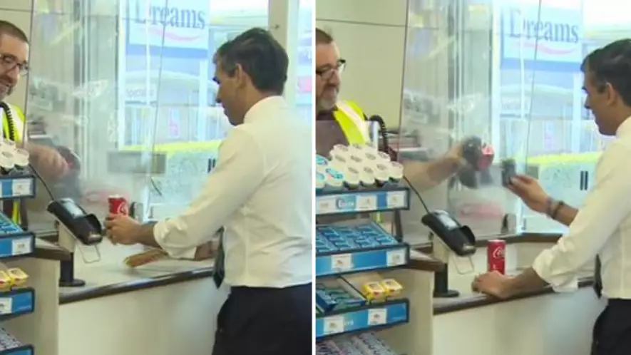 Rishi Sunak Struggles To Use Petrol Station Card Machine Amid Soaring Fuel Costs