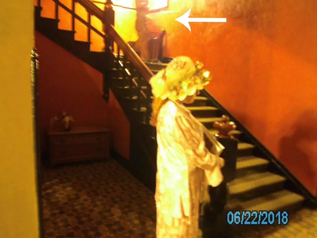 A photograph of one of the 'ghosts' in the Crescent Hotel.