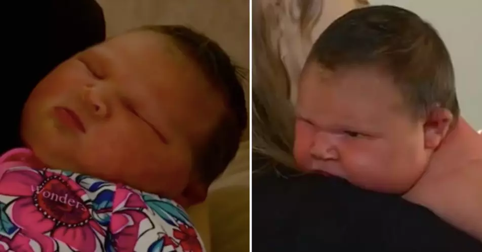 Woman Gives Birth To ‘Mini Sumo Wrestler’ Daughter Weighing A Whopping 13lbs