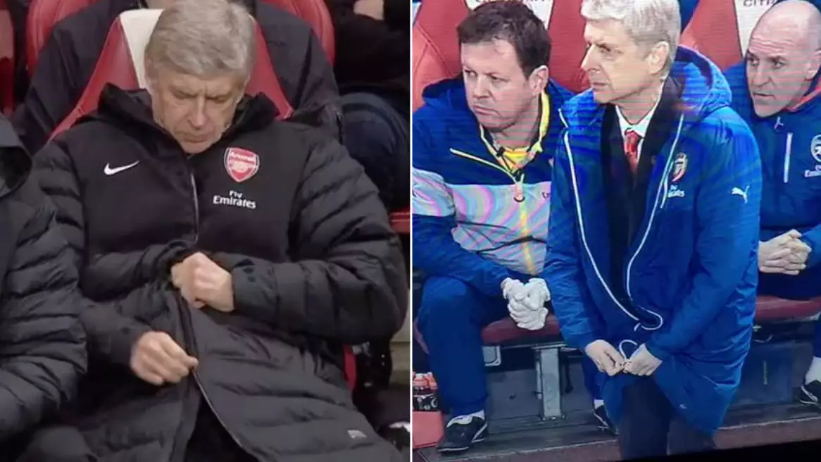 The Compilation Of Arsene Wenger Struggling To Zip His Coat Will Never Get Old