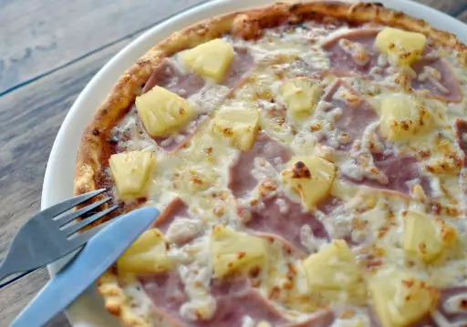 A Hawaiian pizza - the closest comparison to the Pure Pasty Company's award-winning pasty.