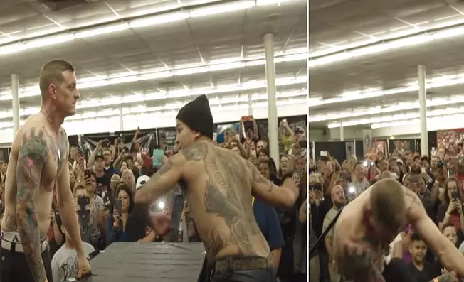 Guy Gets Knocked Out By First Slap In Ridiculous Slapping Competition In Texas