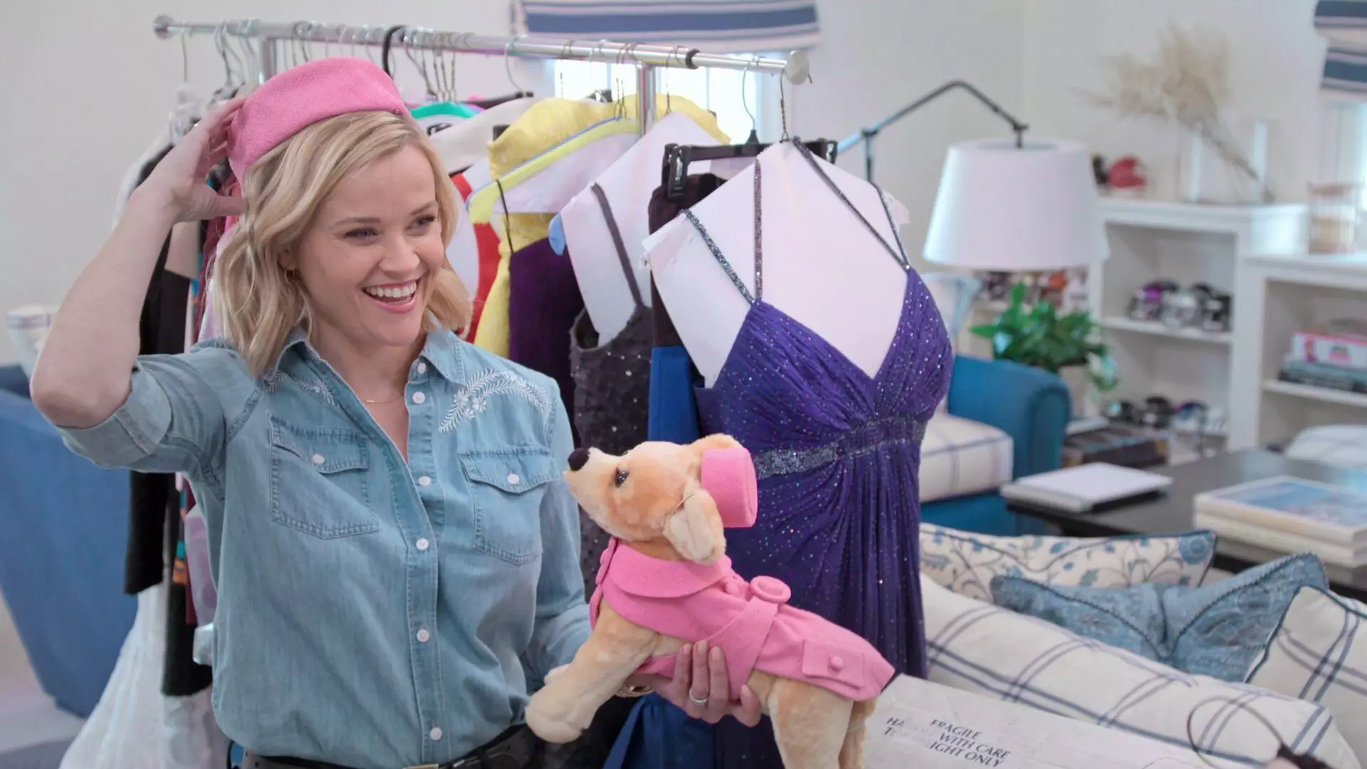 The cleaning-themed series gave viewers a glimpse inside Reese's wardrobe - including her outfits from 'Legally Blonde' (