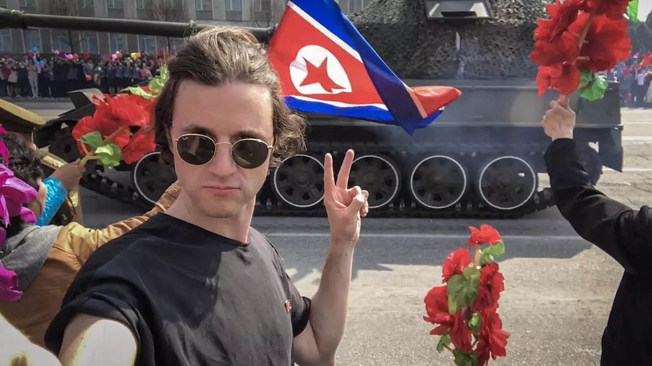 Tourist Flicks Two Fingers Up At North Korean Military In Risky Selfie