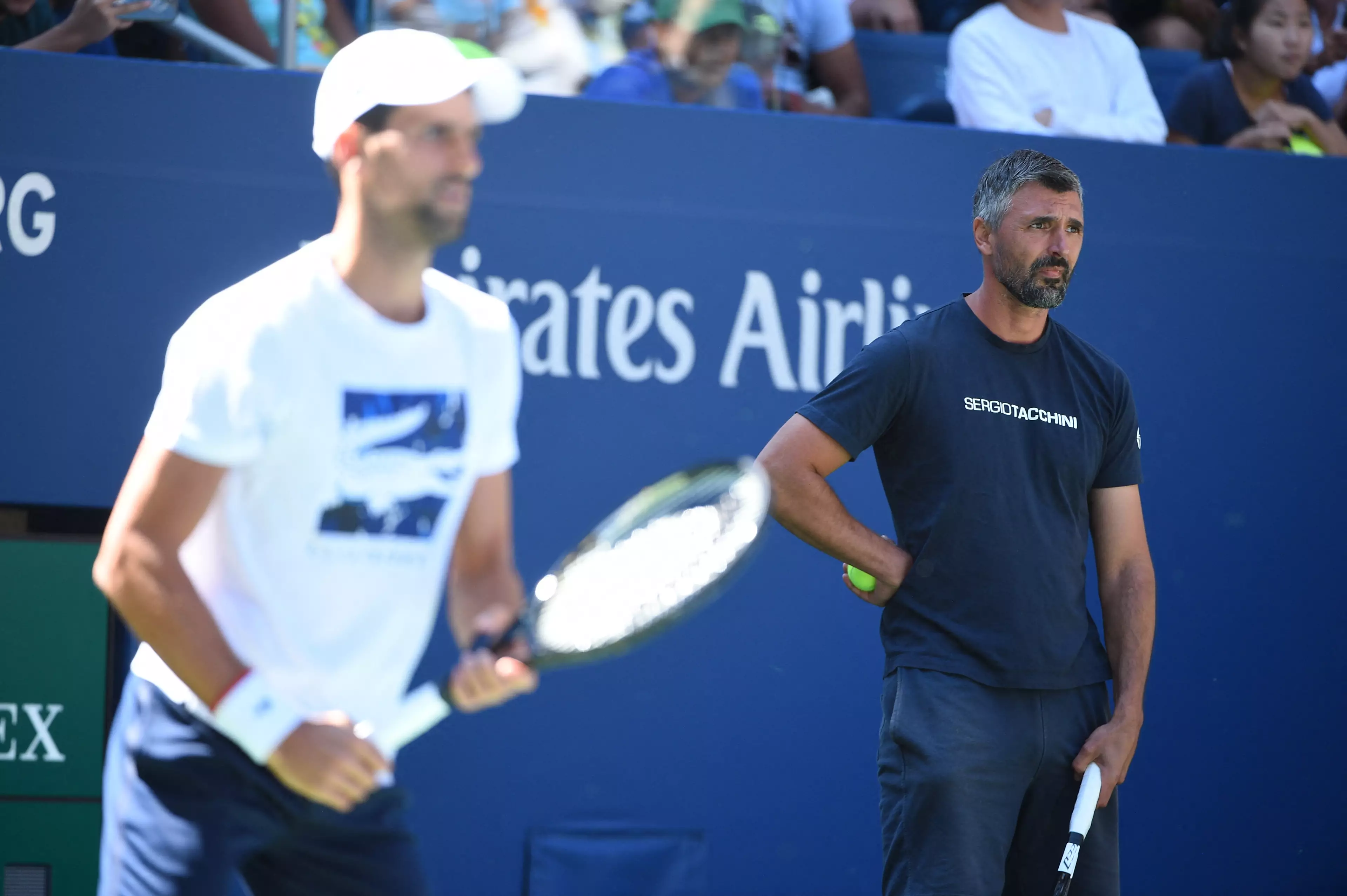 Novak Djokovic and his coach Goran Ivanisevic.