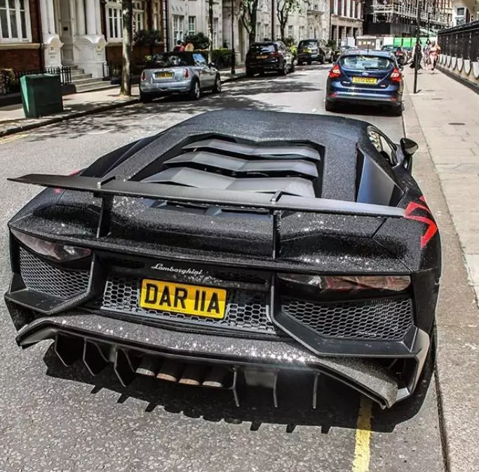 Daria Radionova's diamond encrusted Lamborghini.
