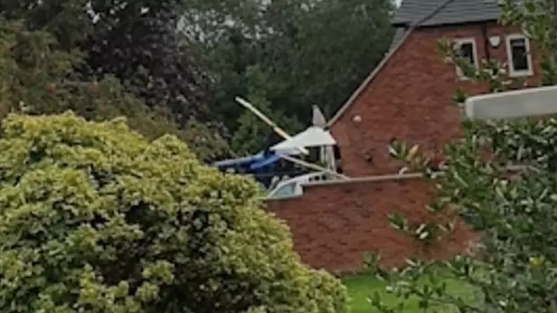 Helicopter Flipped Onto Its Side During Garden Take-Off