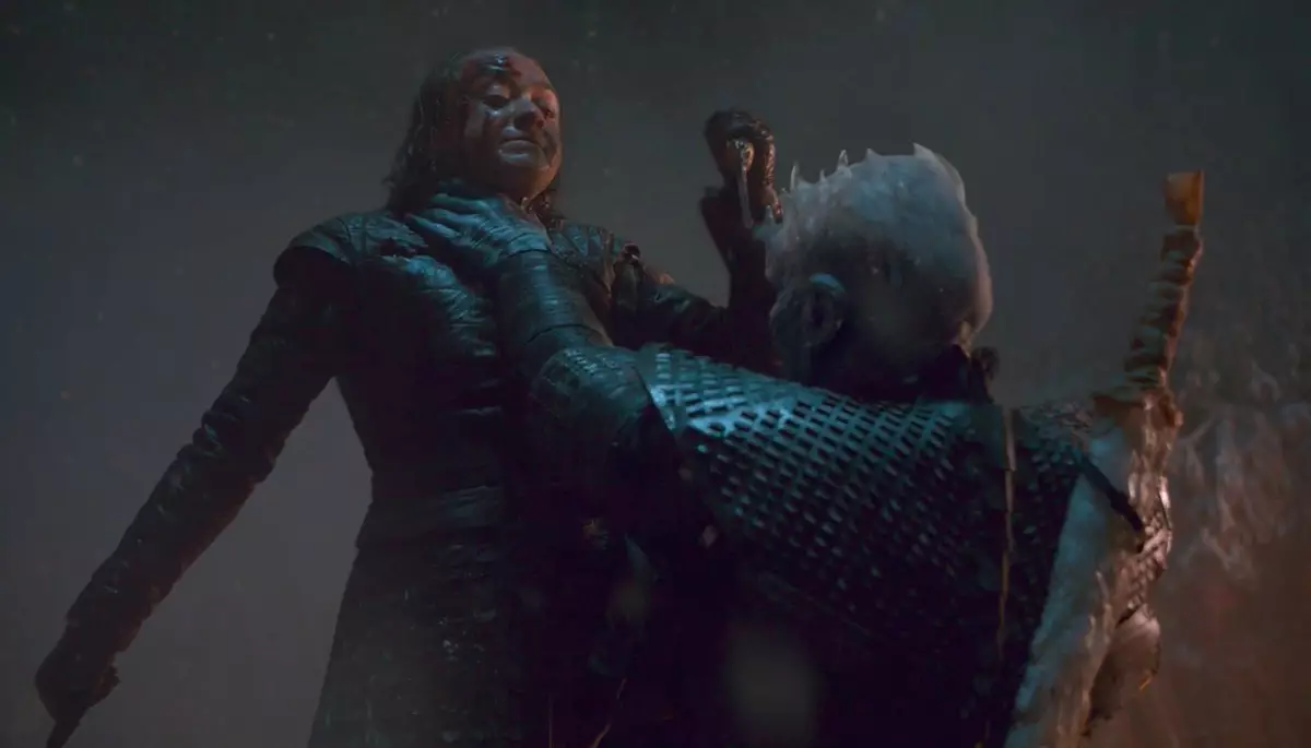 Arya about to get real with the Night King.
