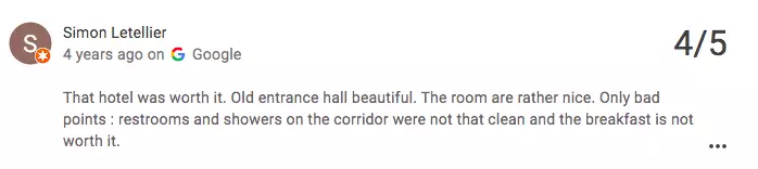 The lobby got praise in the reviews (