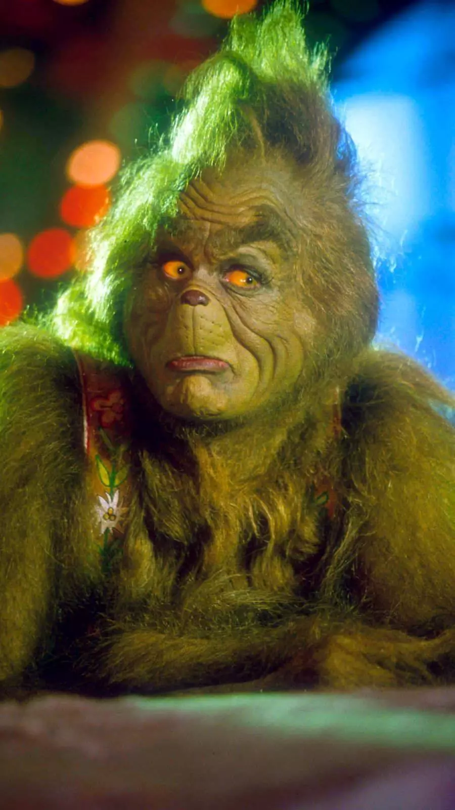 The Grinch played by Jim Carey in the 2000 film (