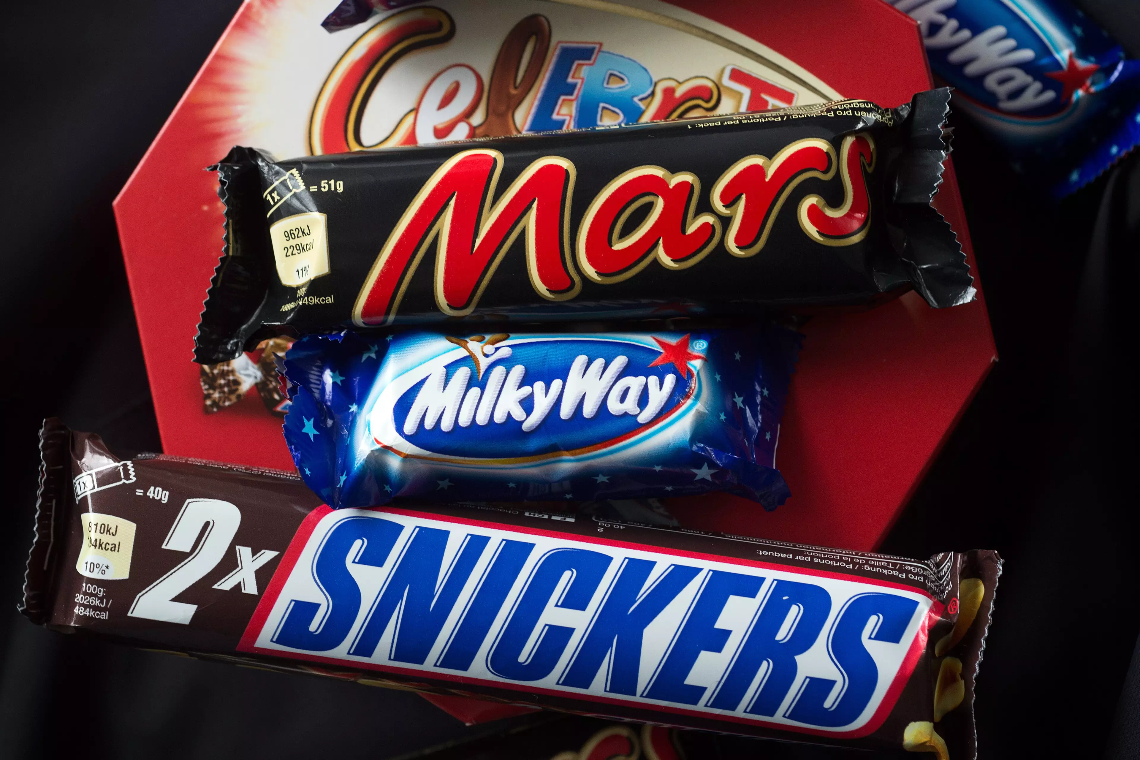 Mars brands include Snickers and Milky Way.