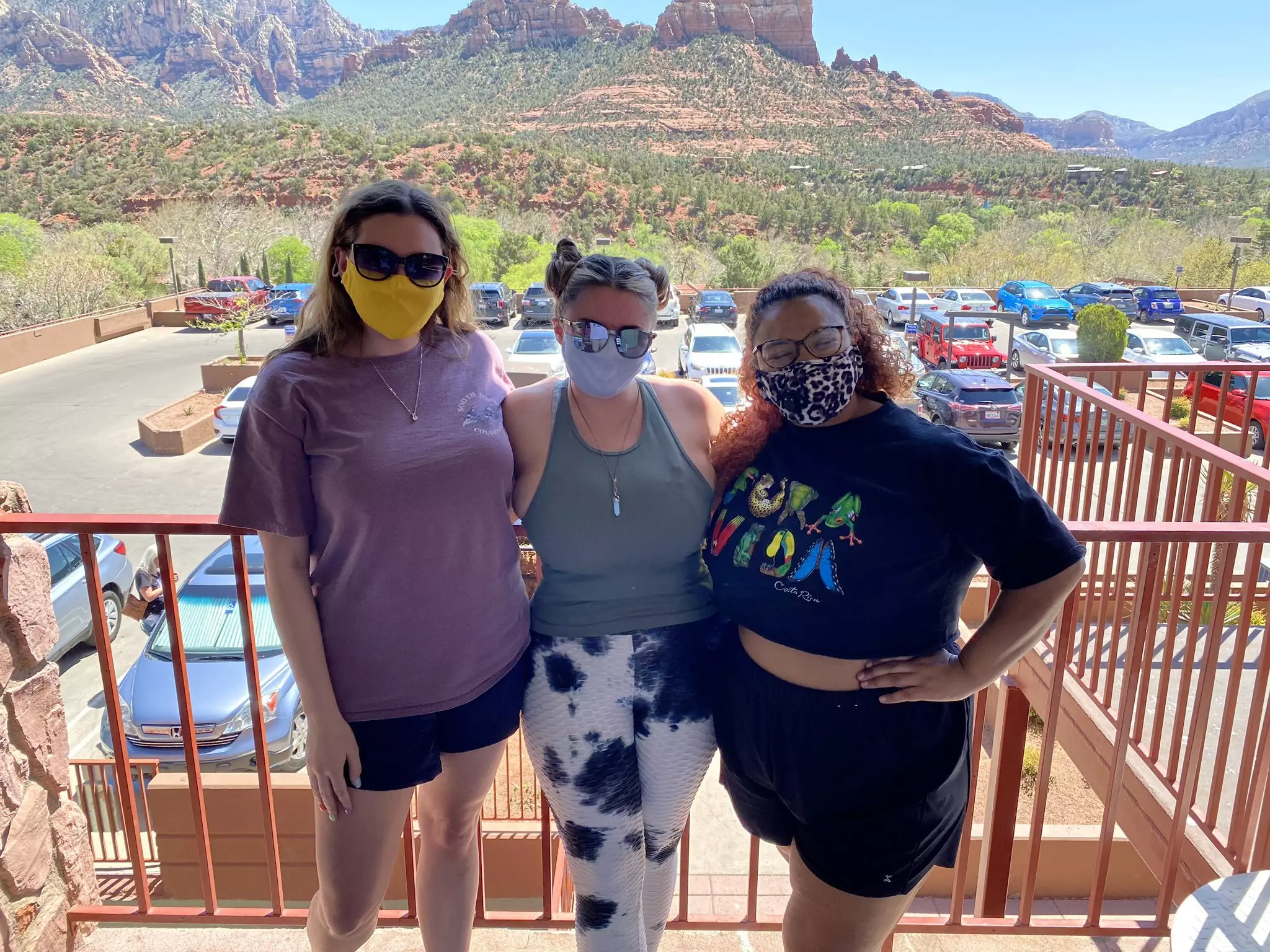 Bri (middle) with friends in Sedona.