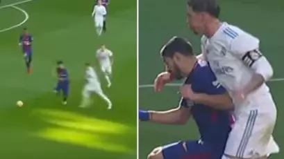 Watch: Nobody Can Believe What Sergio Ramos Did To Luis Suarez