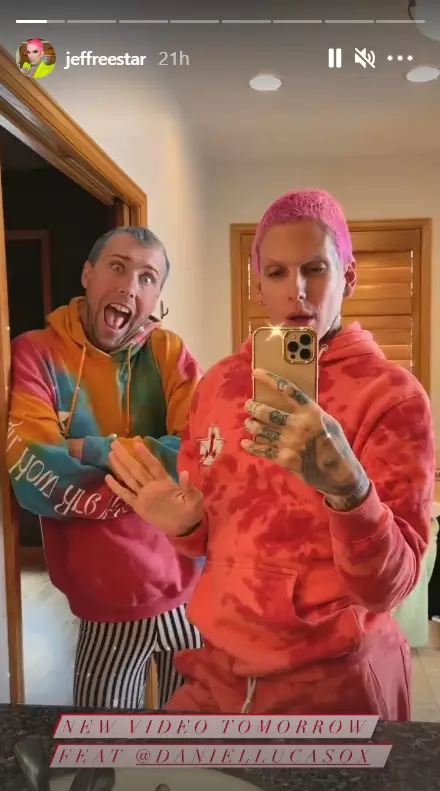 Jeffree Star and Daniel Lucas hanging out before the accident.