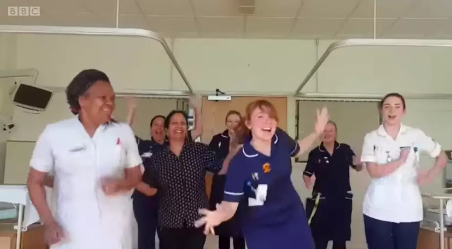 NHS workers got in on the fun too (