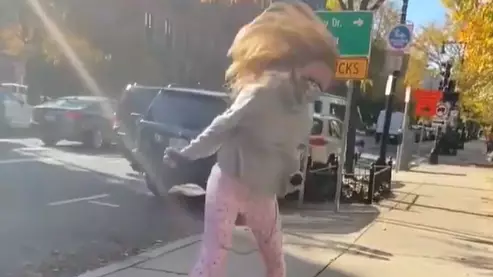 Jennifer Lawrence Runs Up And Down The Street In PJs After Biden Win