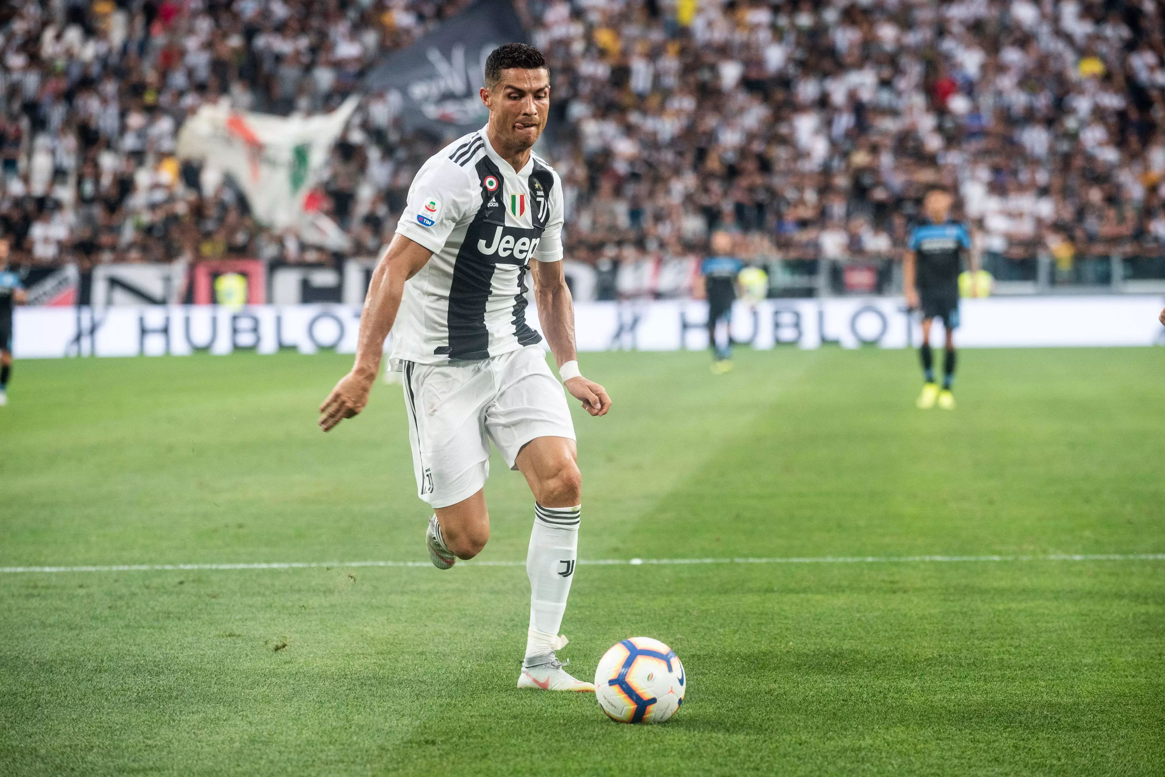 Ronaldo in action for Juventus. Image: PA