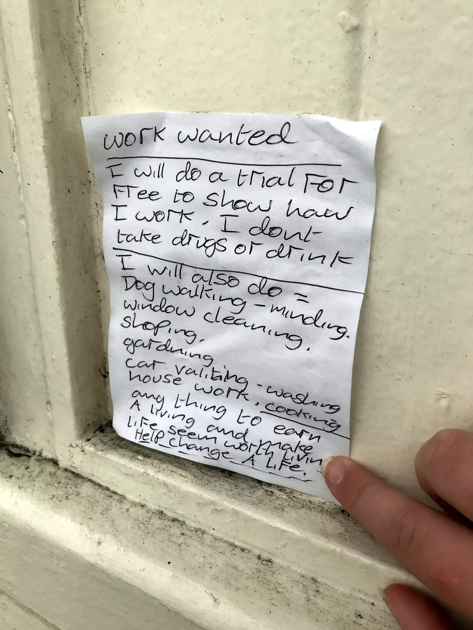 Anthony's note has been described as 'heartbreaking'.
