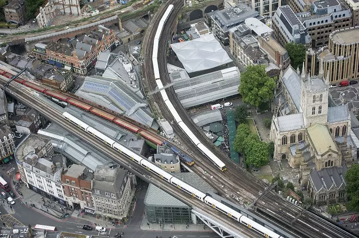Aerial view of Borough Market, London