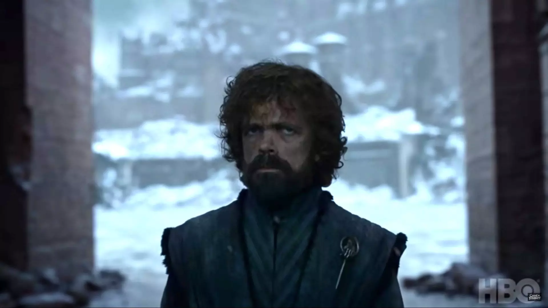Tyrion looks worried.