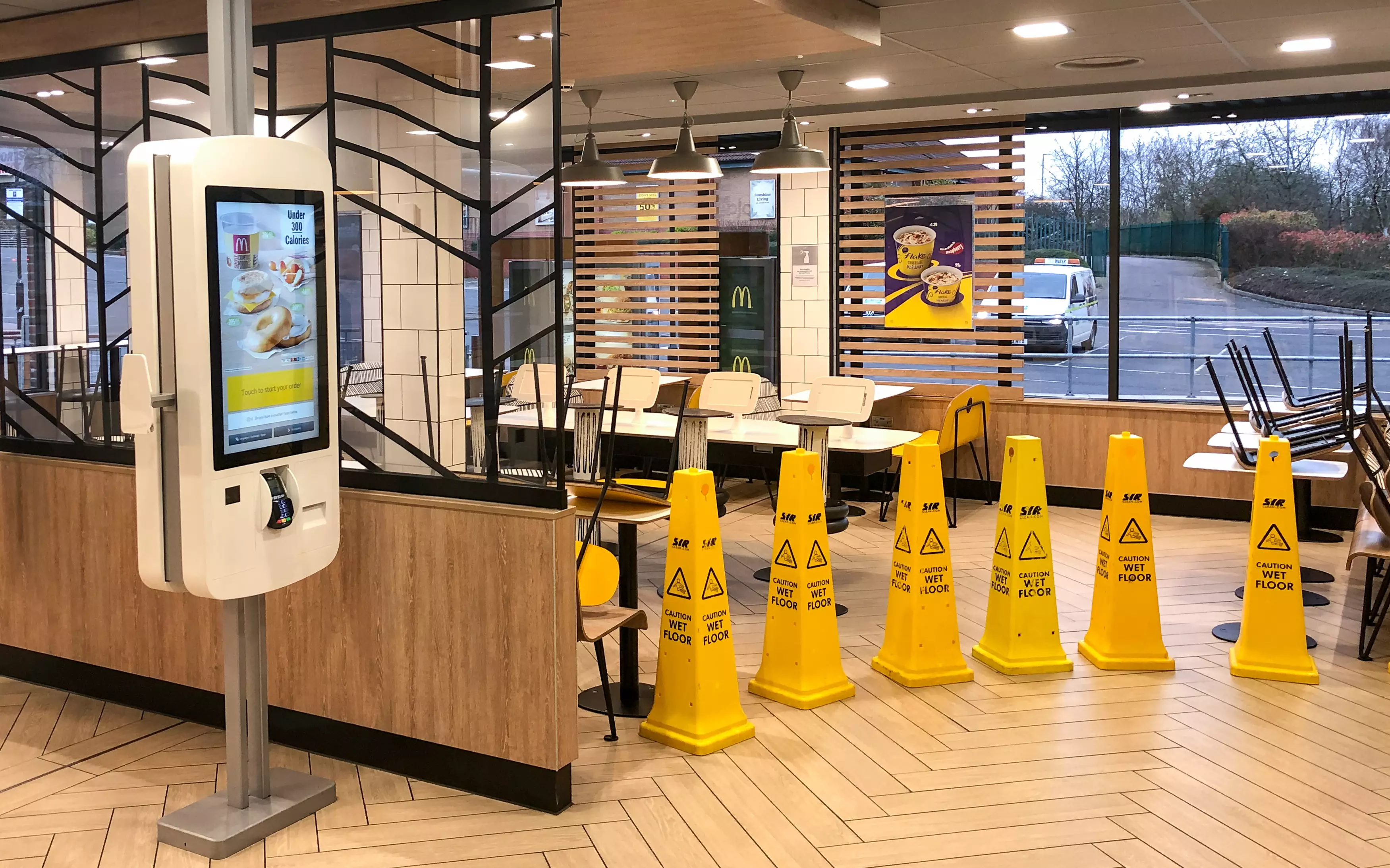 McDonald's closed its seating areas on Wednesday (18 March) to limit the spread of Covid-19.