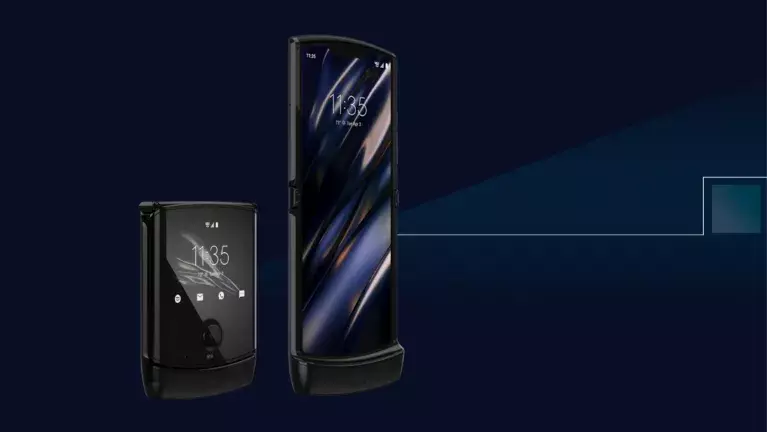 The new phone features an innovative foldable screen design. (