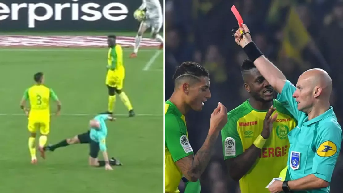 Referee Explains The Bizarre Reason Why He Kicked Nantes Player