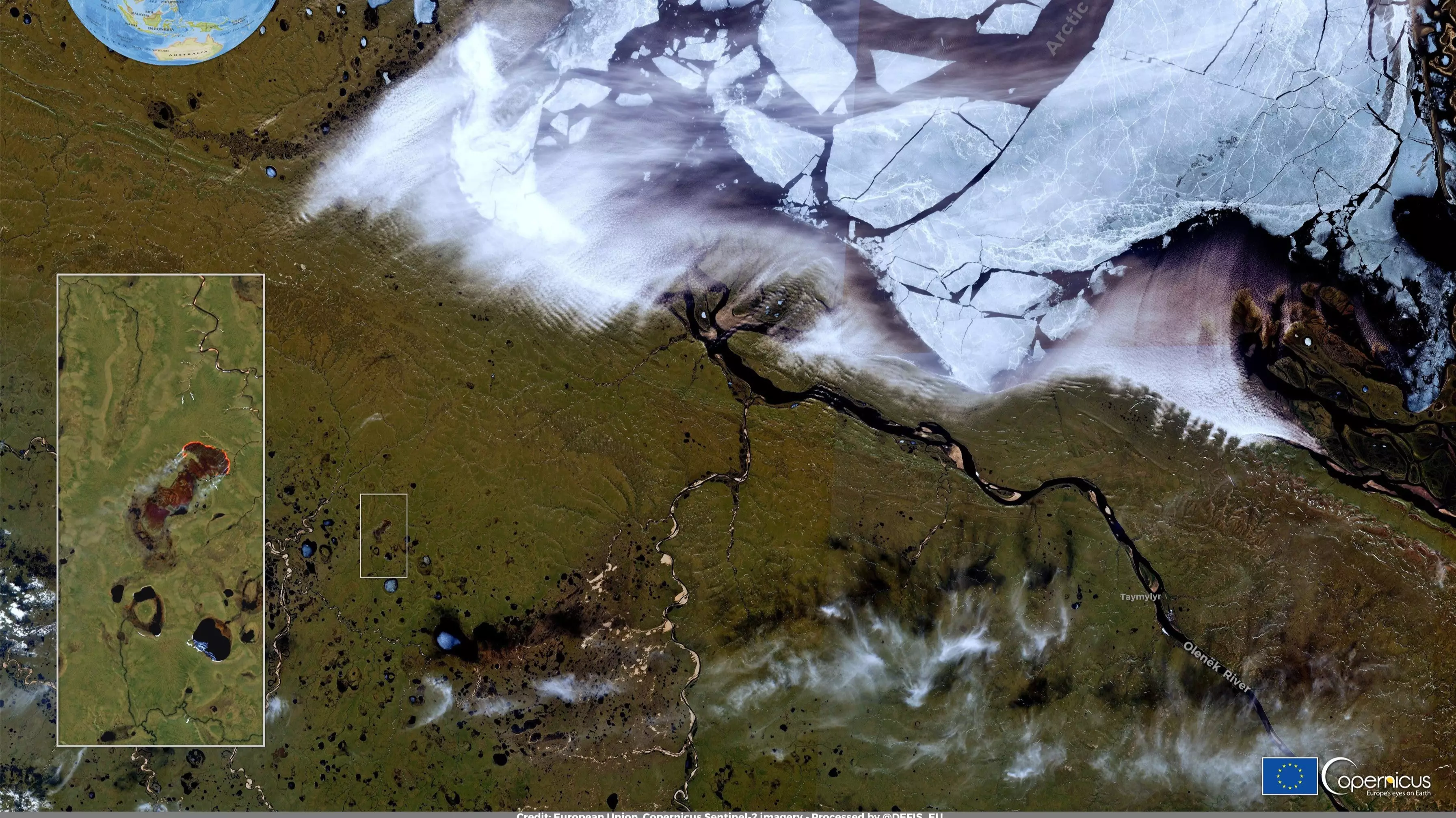 Satellite Images Show Raging Wildfires Around 30 Miles From The Arctic Ocean