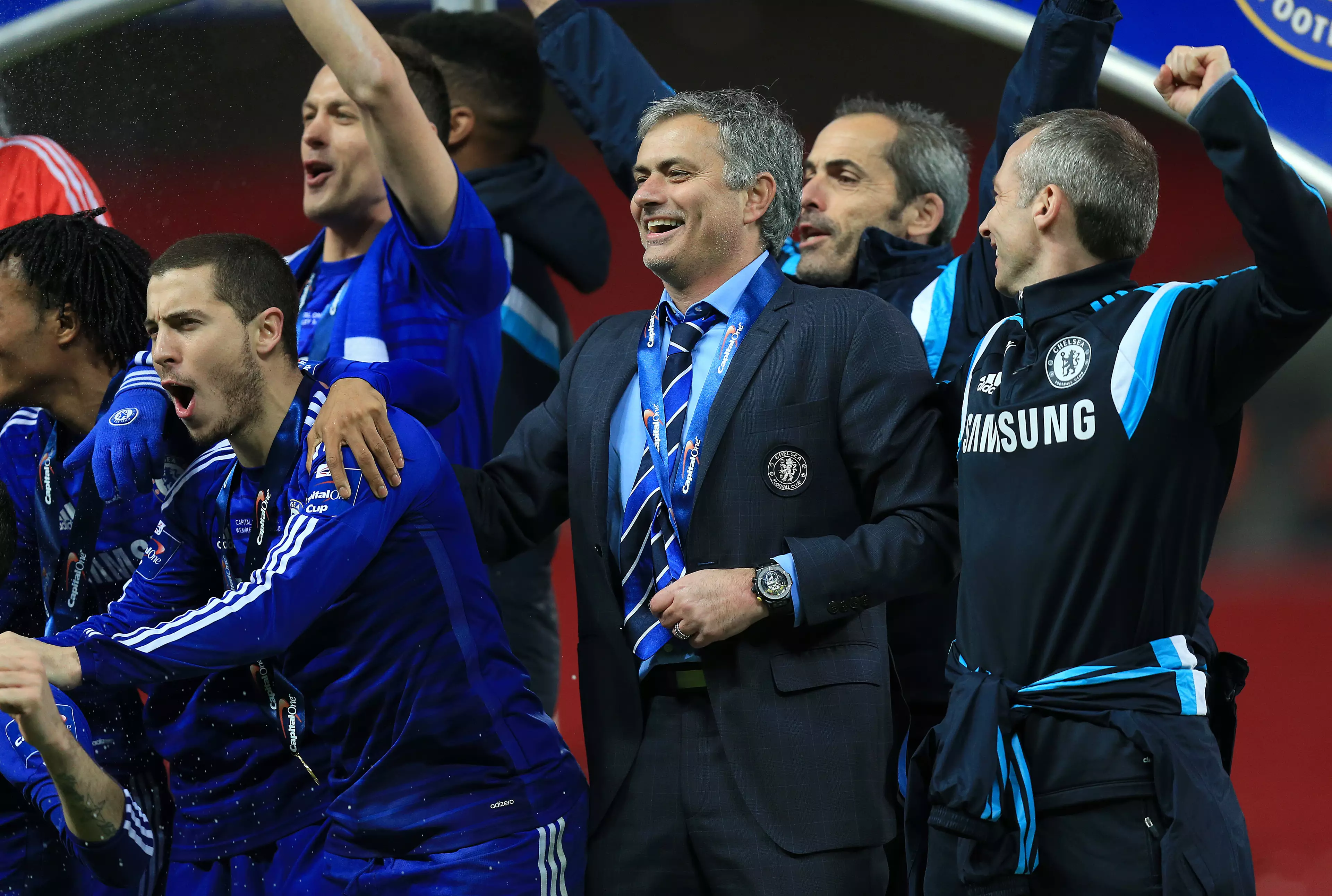Hazard and Mourinho had more good times than bad. Image: PA Images