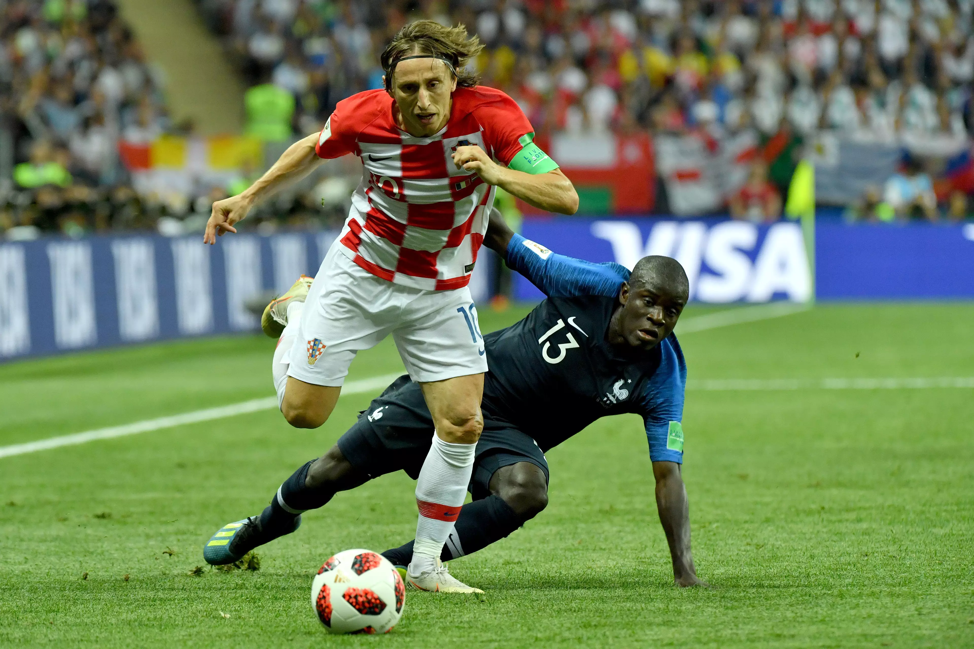Kante in action for France. Image: PA